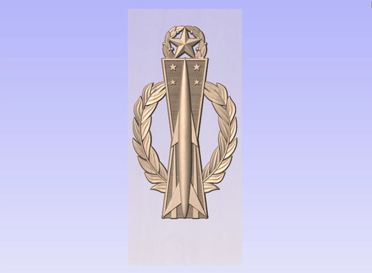 CNC File I US Air Force Master Missile Operator Badge Insignia 3D Model I  RathTech Design My Store