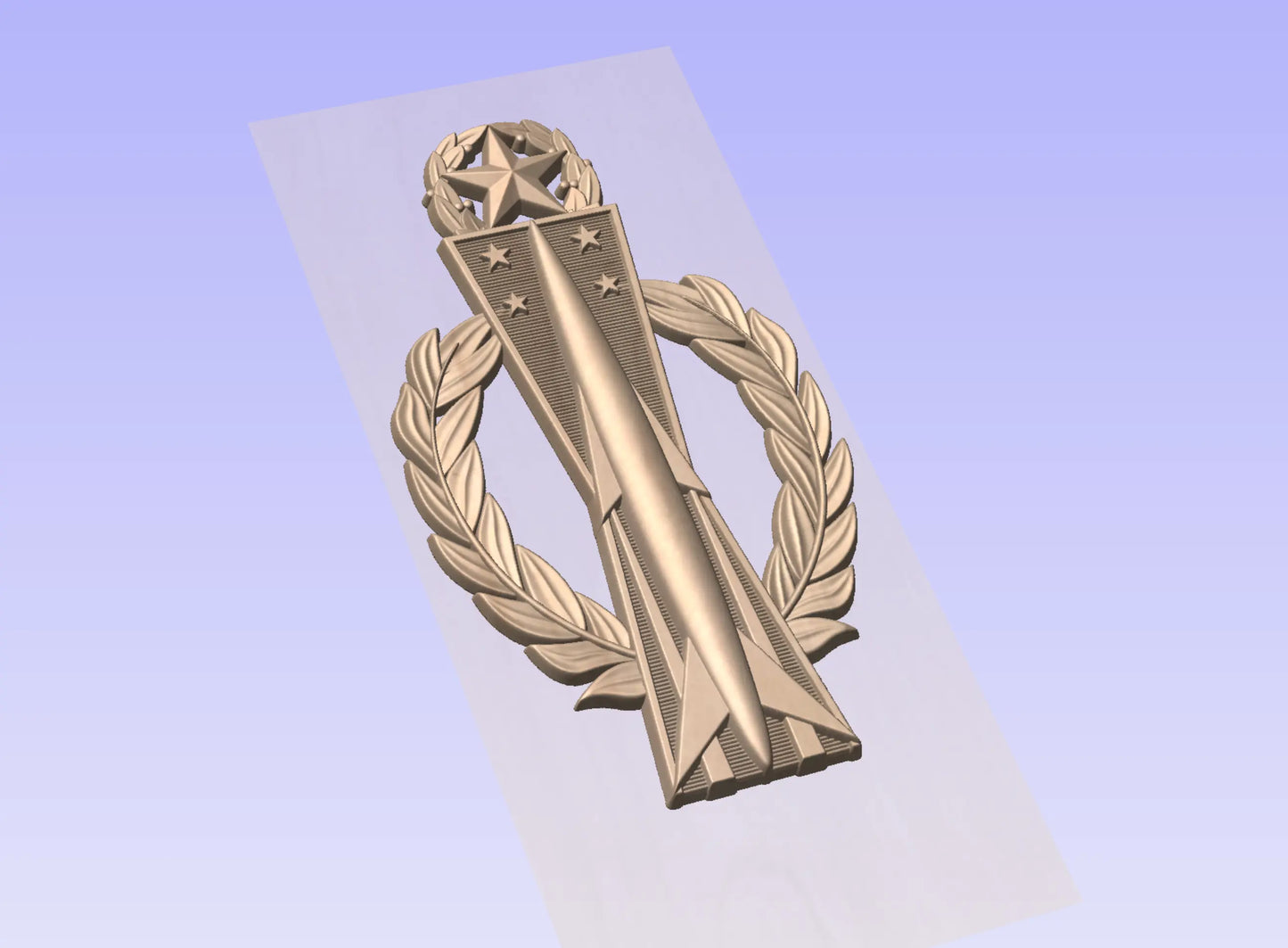 CNC File I US Air Force Master Missile Operator Badge Insignia 3D Model I  RathTech Design My Store