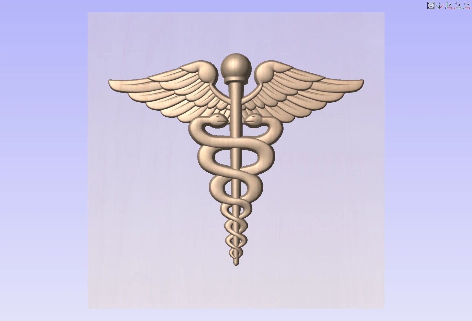 CNC File I  US Army Medical Corps Insignia 3D Model I RathTech Design My Store