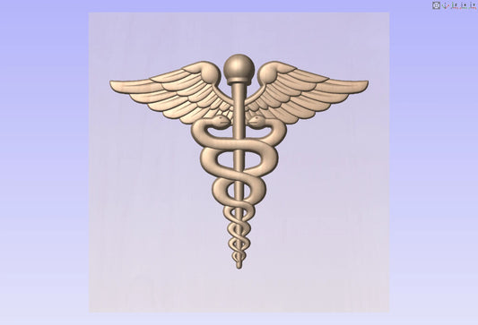 CNC File I  US Army Medical Corps Insignia 3D Model I RathTech Design My Store