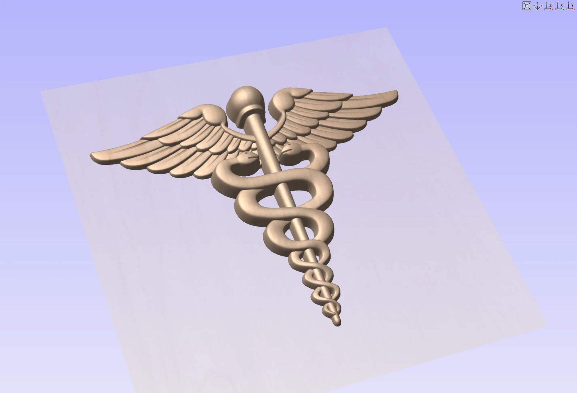 CNC File I  US Army Medical Corps Insignia 3D Model I RathTech Design My Store
