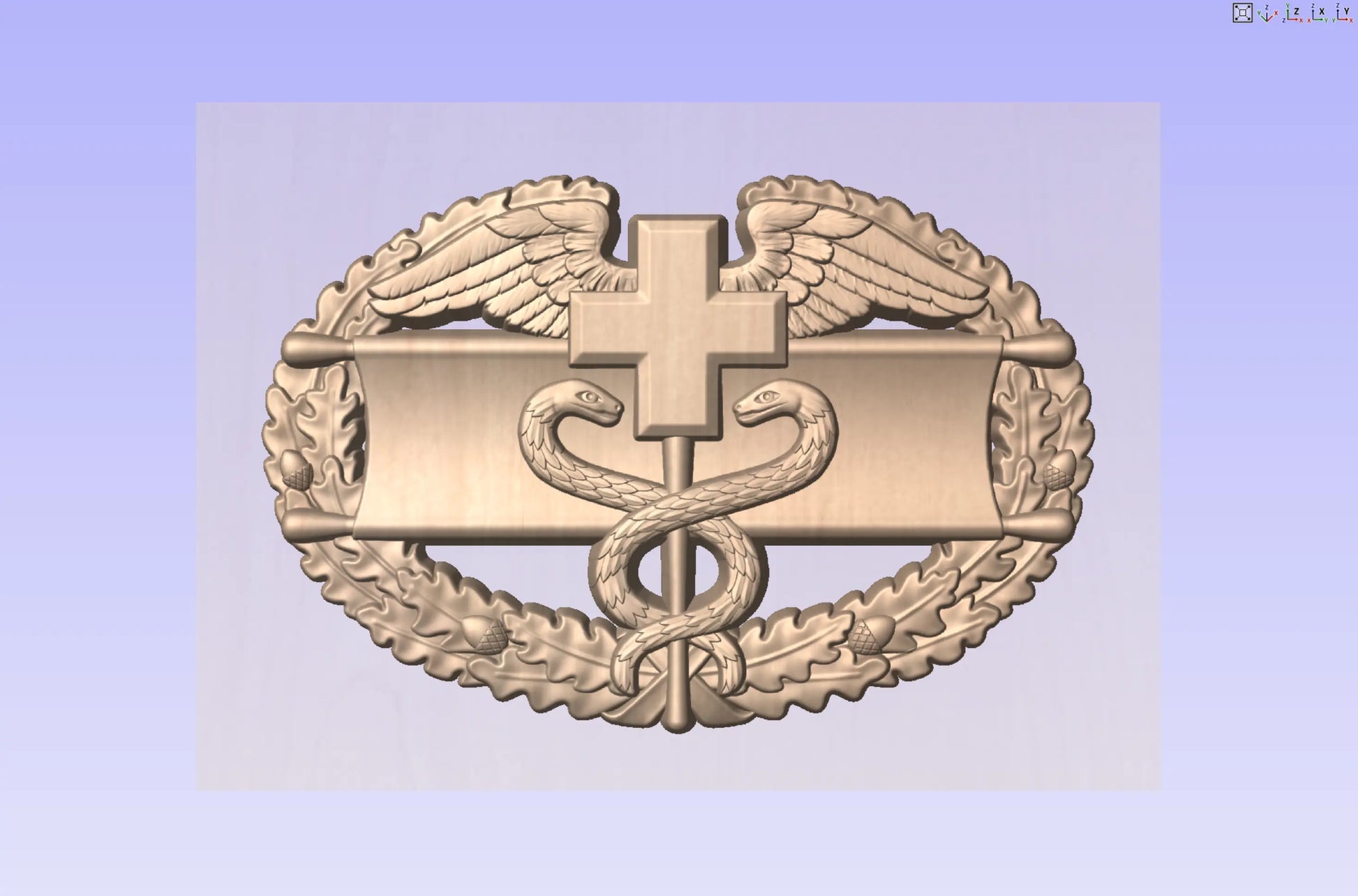 CNC File I  US Army Combat Medic Badge 3D Model I RathTech Design My Store