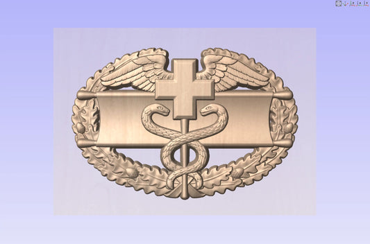 CNC File I  US Army Combat Medic Badge 3D Model I RathTech Design My Store