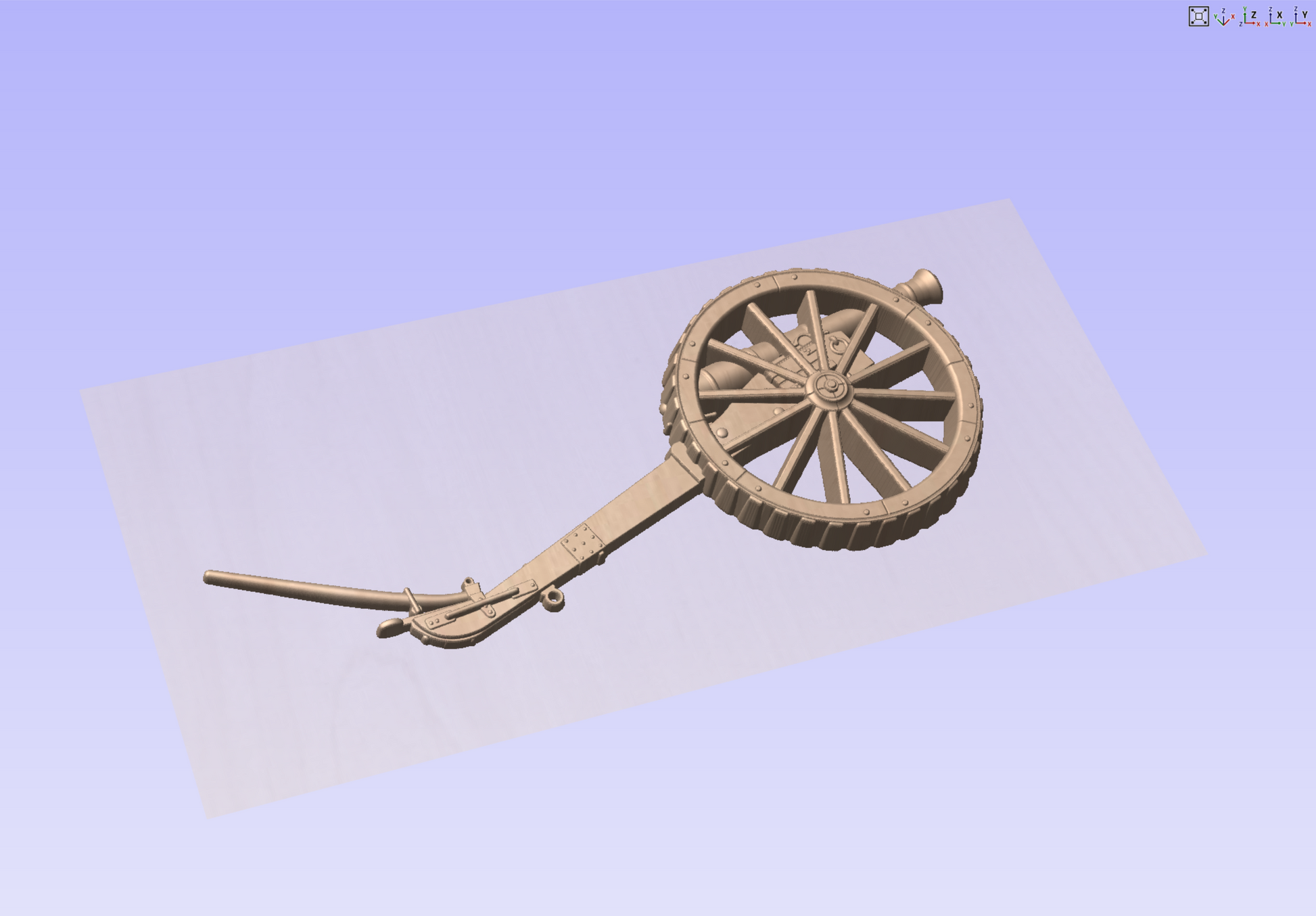 6 Pounder Cannon 3D model Version 2 My Store