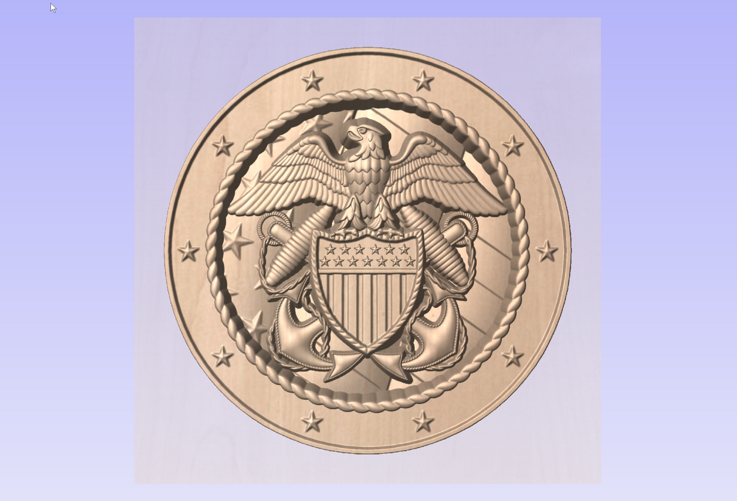 CNC File I  US Navy Officer Plaque 3D Model I  RathTech Design My Store