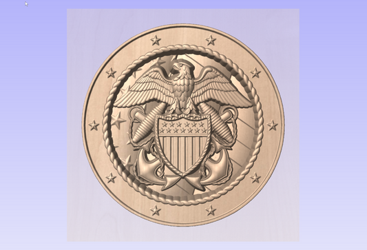 CNC File I  US Navy Officer Plaque 3D Model I  RathTech Design My Store
