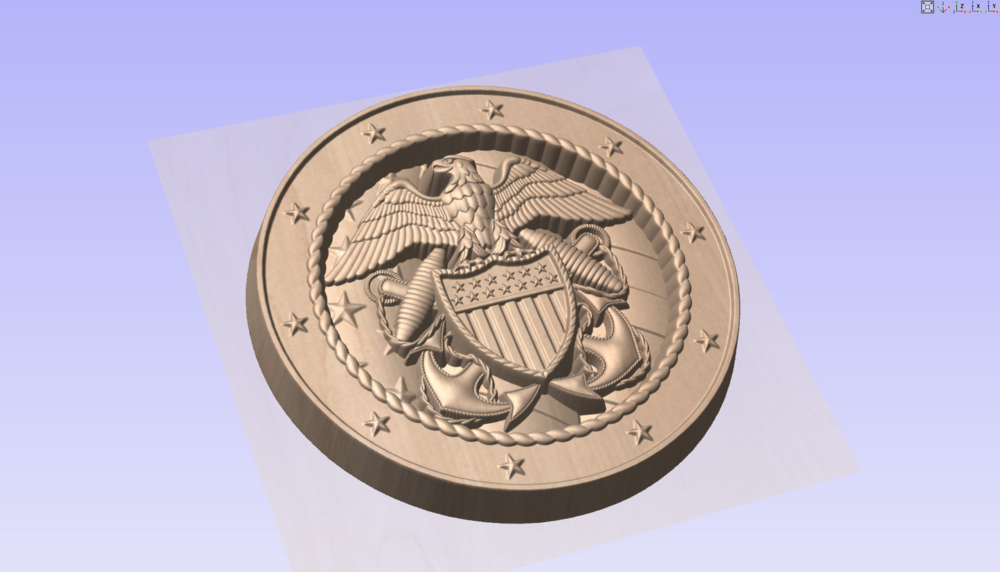 CNC File I  US Navy Officer Plaque 3D Model I  RathTech Design My Store