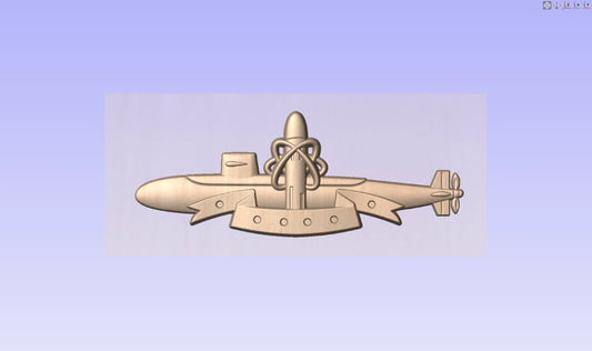 CNC File I  US Navy SSBN Deterrent Patrol Badge 3D Model My Store