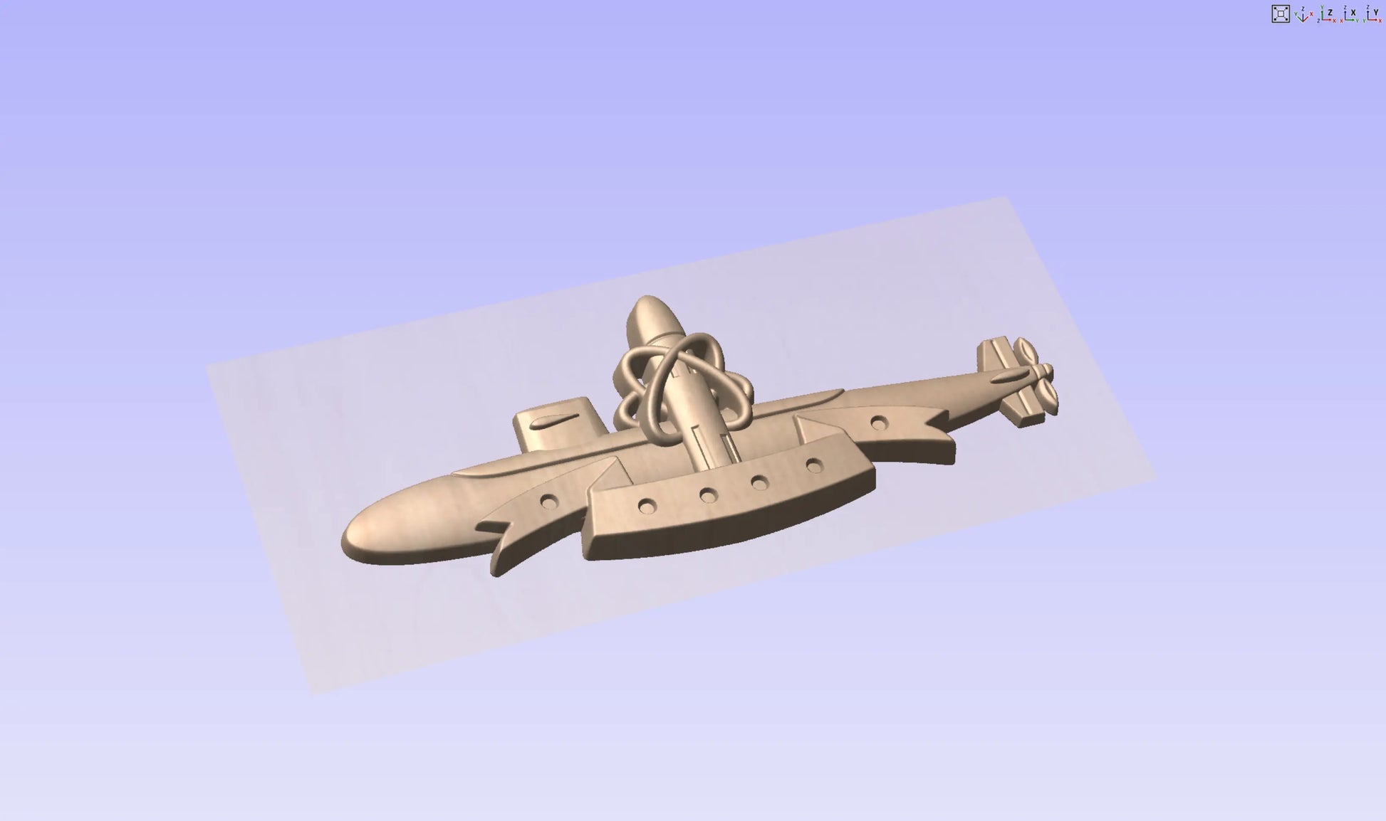 CNC File I  US Navy SSBN Deterrent Patrol Badge 3D Model My Store