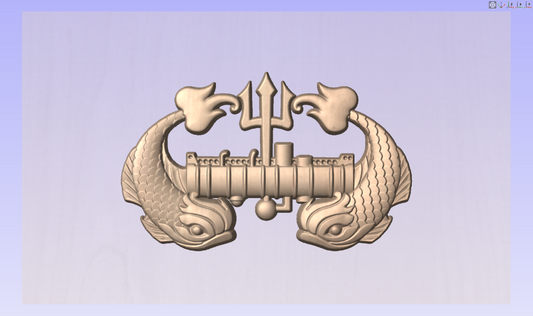 US Navy Deep Submergence Badge 3D Model My Store