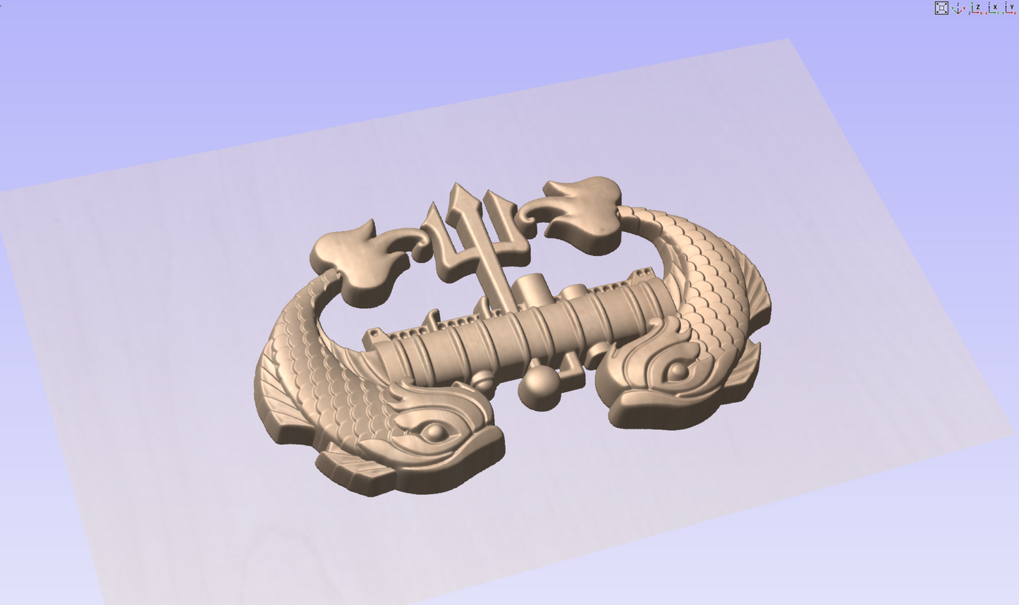 US Navy Deep Submergence Badge 3D Model My Store