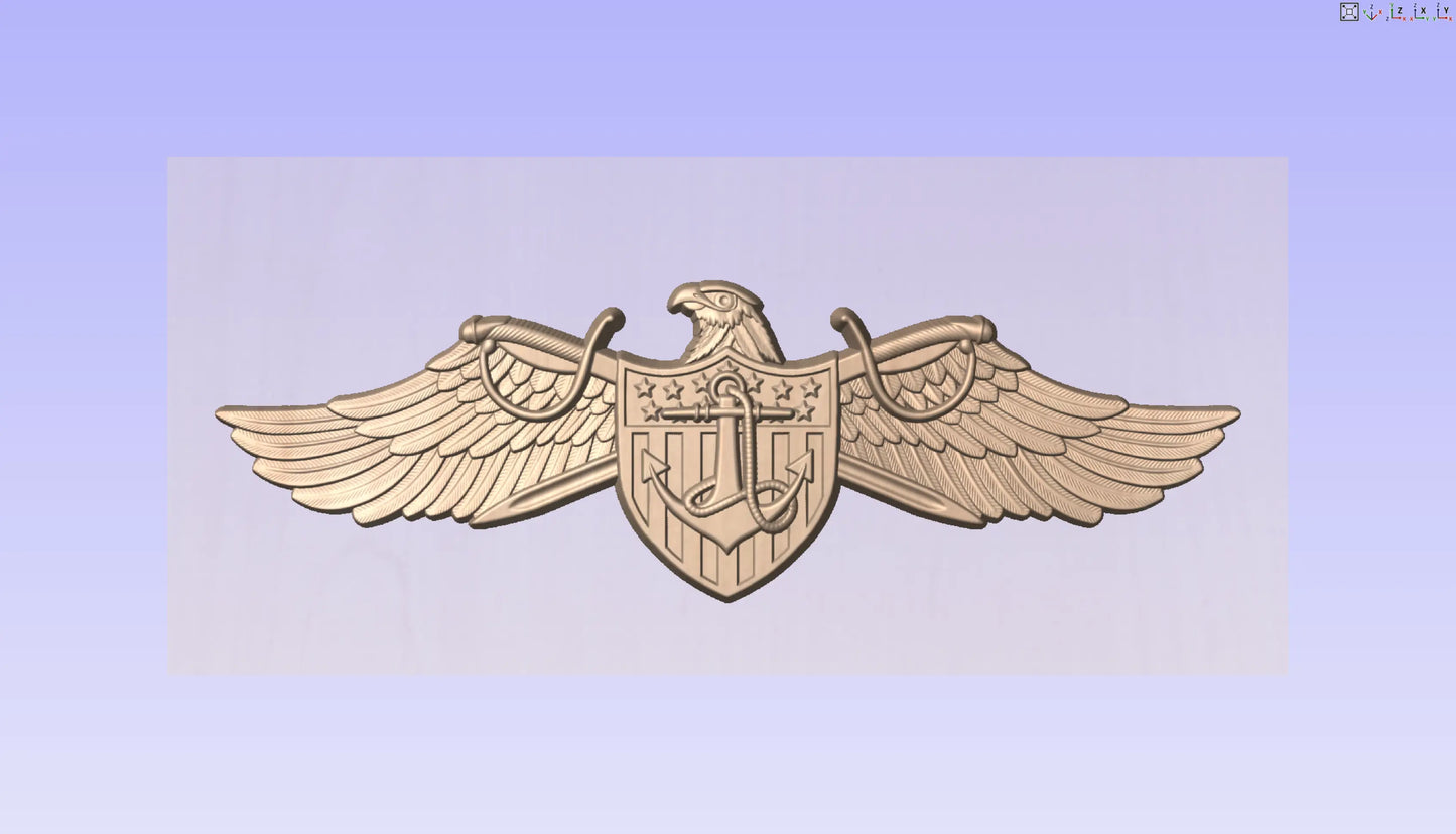 CNC File I  US Navy Strategic Sealift Warfare Badge 3D Model I  RathTech Design My Store