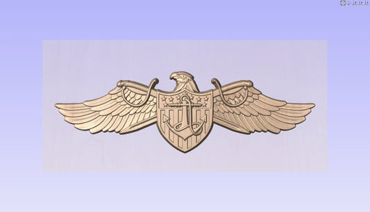 CNC File I  US Navy Strategic Sealift Warfare Badge 3D Model I  RathTech Design My Store