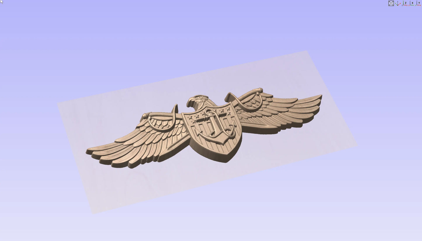 CNC File I  US Navy Strategic Sealift Warfare Badge 3D Model I  RathTech Design My Store