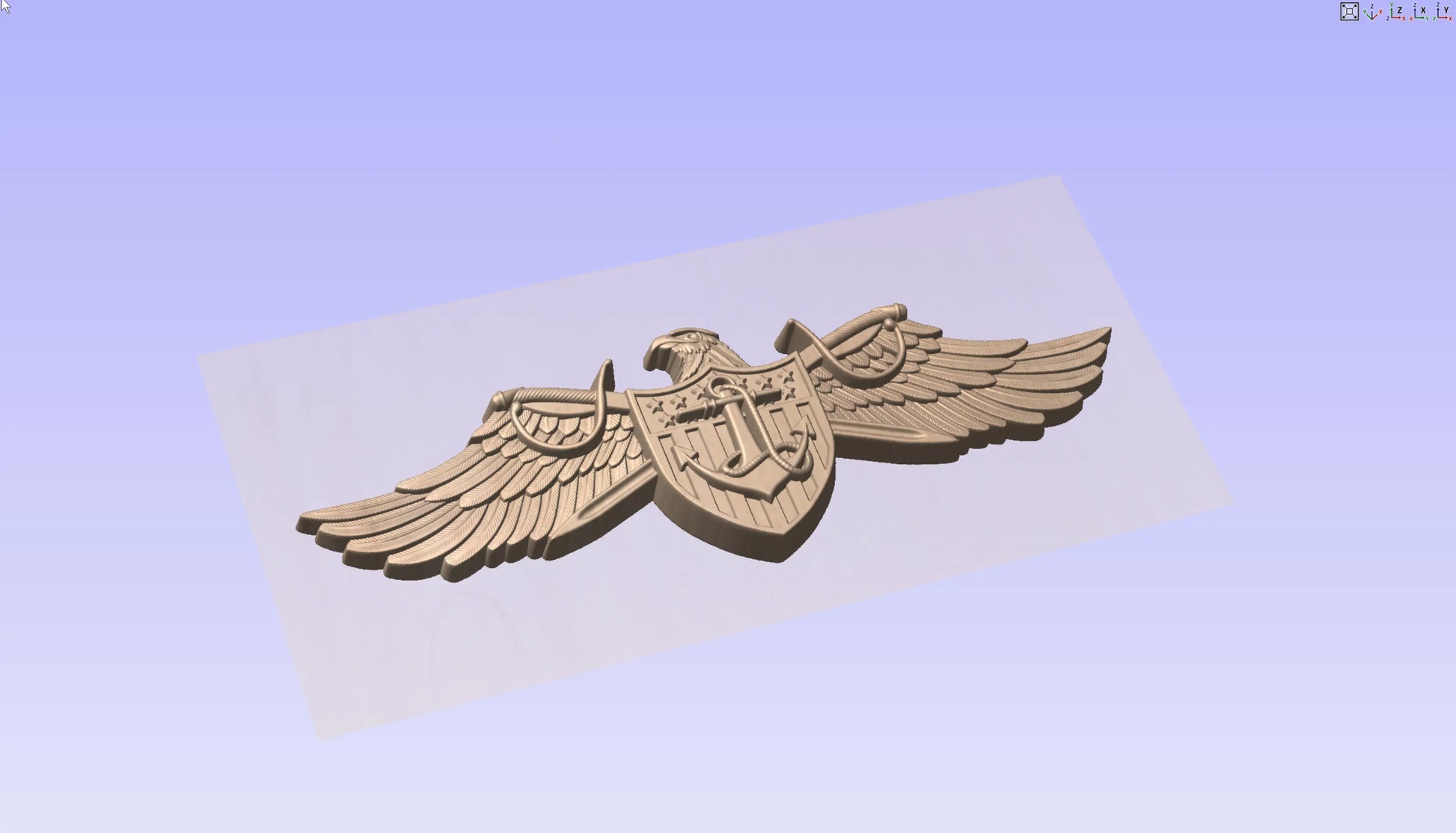 CNC File I  US Navy Strategic Sealift Warfare Badge 3D Model I  RathTech Design My Store