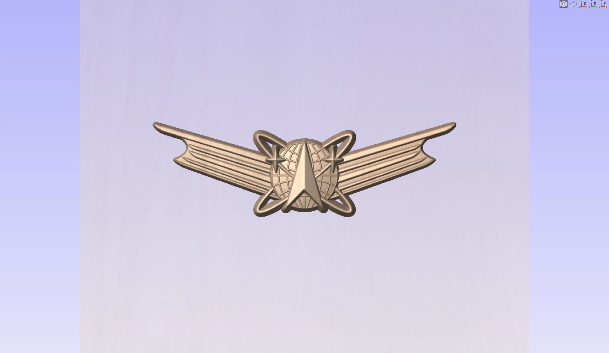 CNC File I US Air Force Basic Space Operations Badge Insignia 3D Model I  RathTech Design My Store