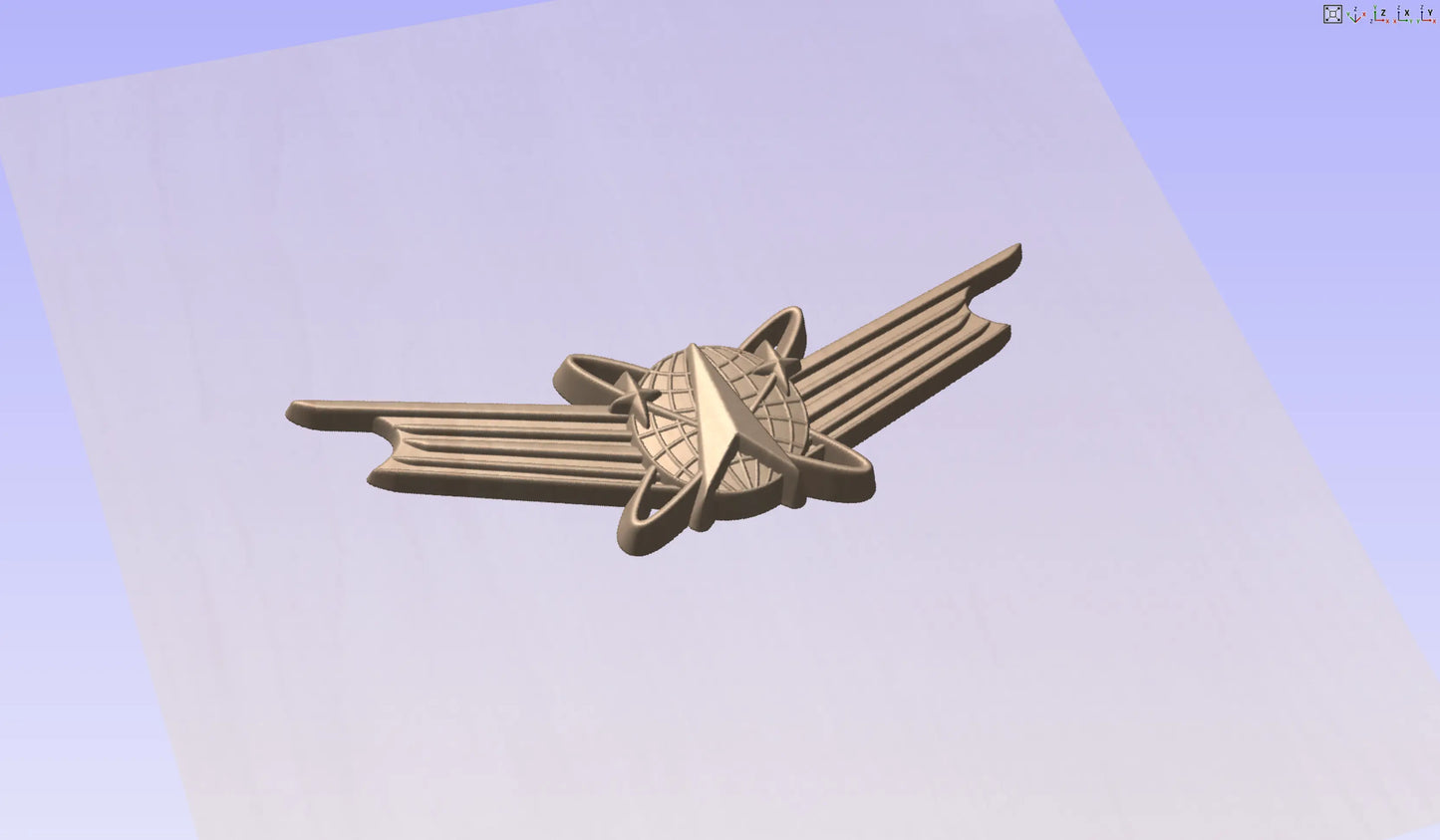CNC File I US Air Force Basic Space Operations Badge Insignia 3D Model I  RathTech Design My Store
