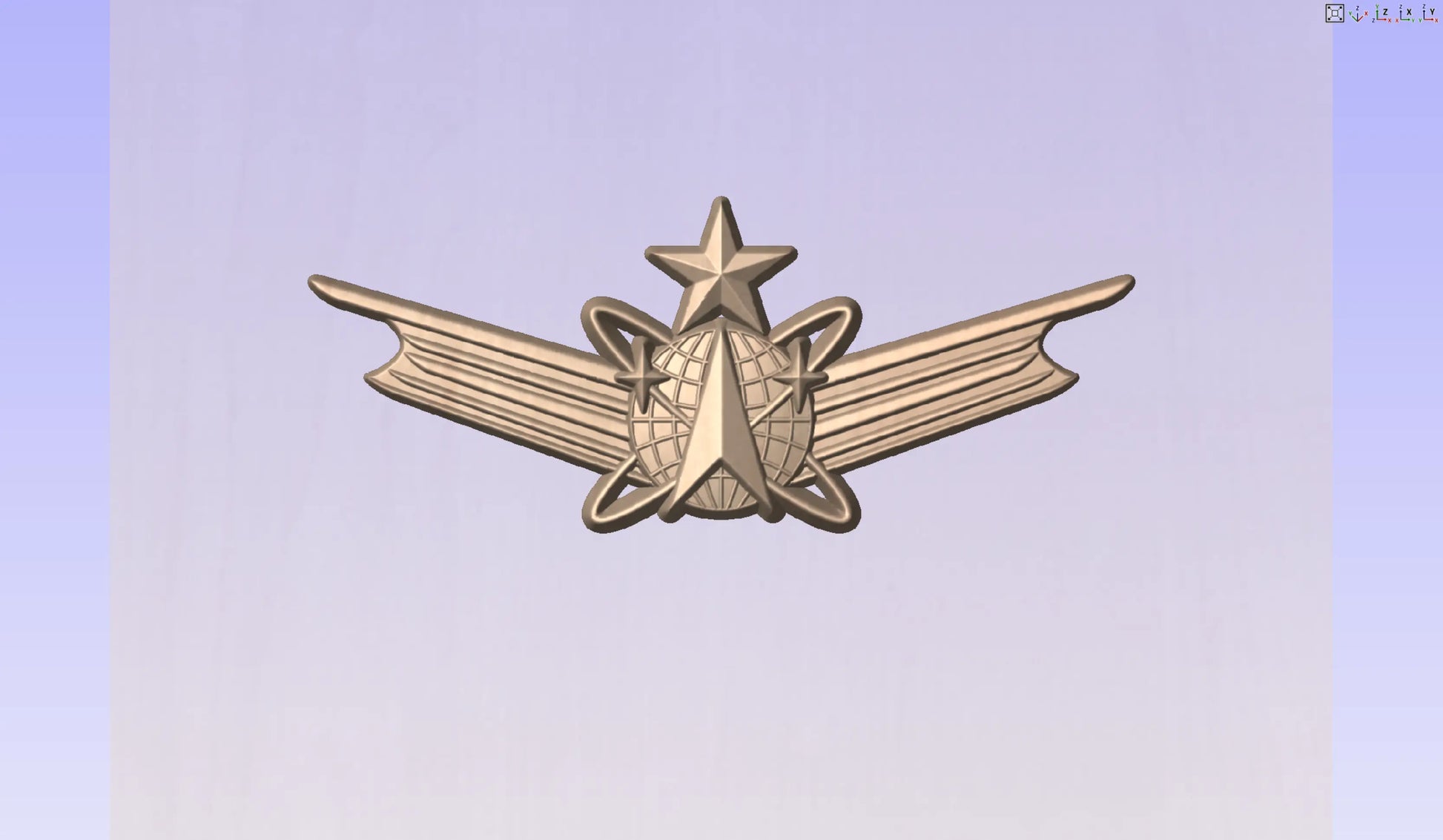 CNC File I US Air Force Senior Space Operations Badge Insignia 3D Model I  RathTech Design My Store