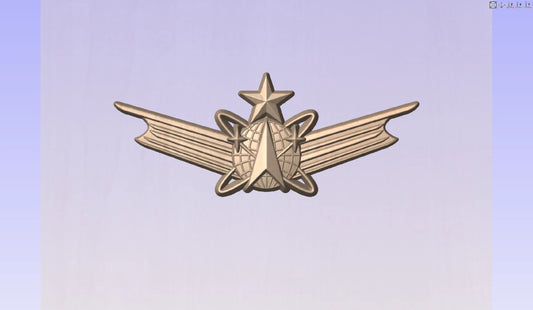 CNC File I US Air Force Senior Space Operations Badge Insignia 3D Model I  RathTech Design My Store