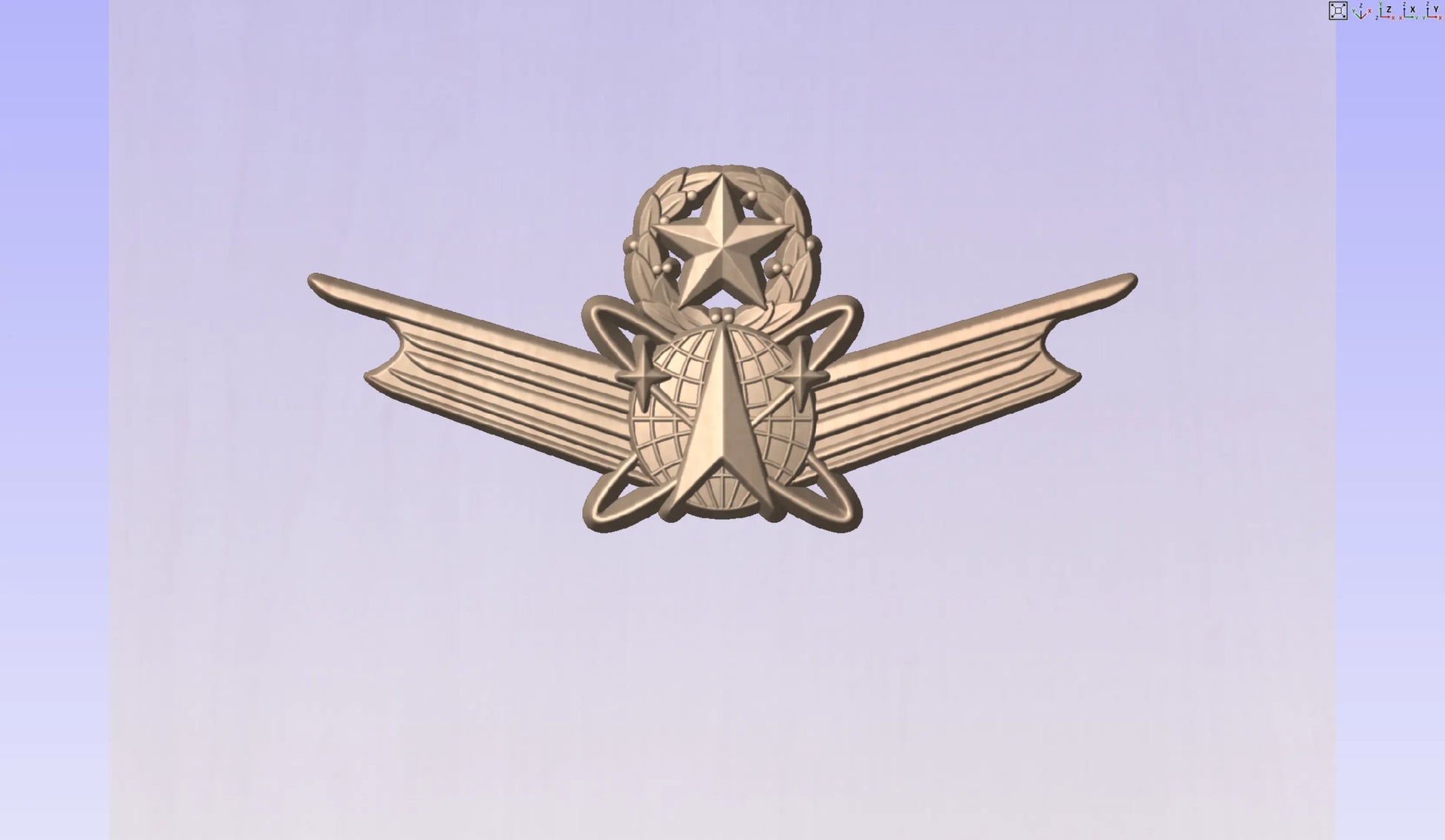 CNC File I US Air Force Master Space Operations Badge Insignia 3D Model I  RathTech Design My Store