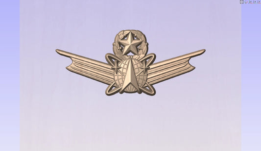 CNC File I US Air Force Master Space Operations Badge Insignia 3D Model I  RathTech Design My Store