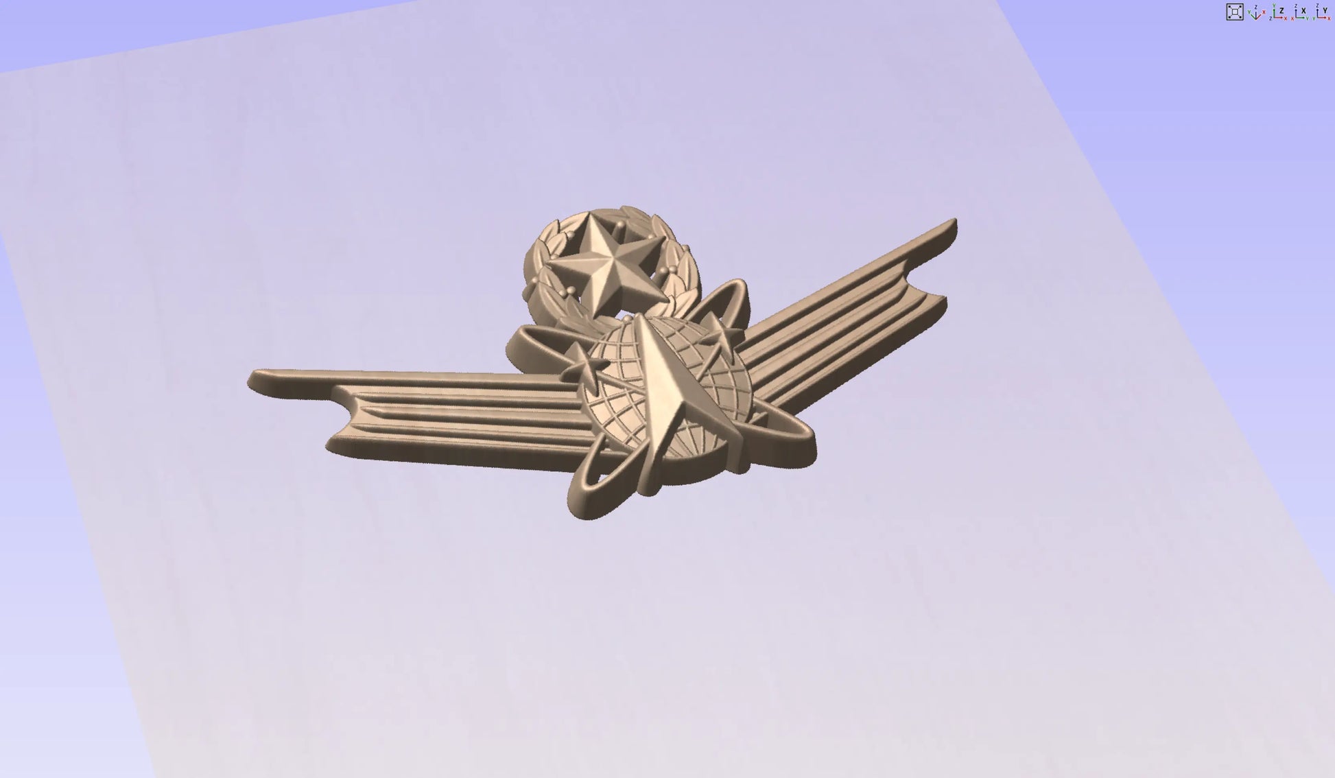 CNC File I US Air Force Master Space Operations Badge Insignia 3D Model I  RathTech Design My Store