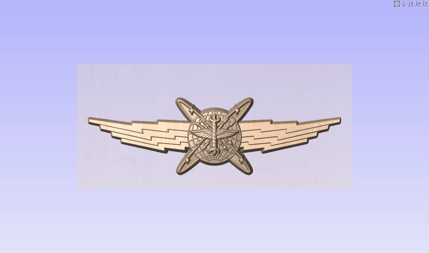 CNC File I US Air Force Basic Cyberspace Operator Badge Insignia 3D Model I  RathTech Design My Store