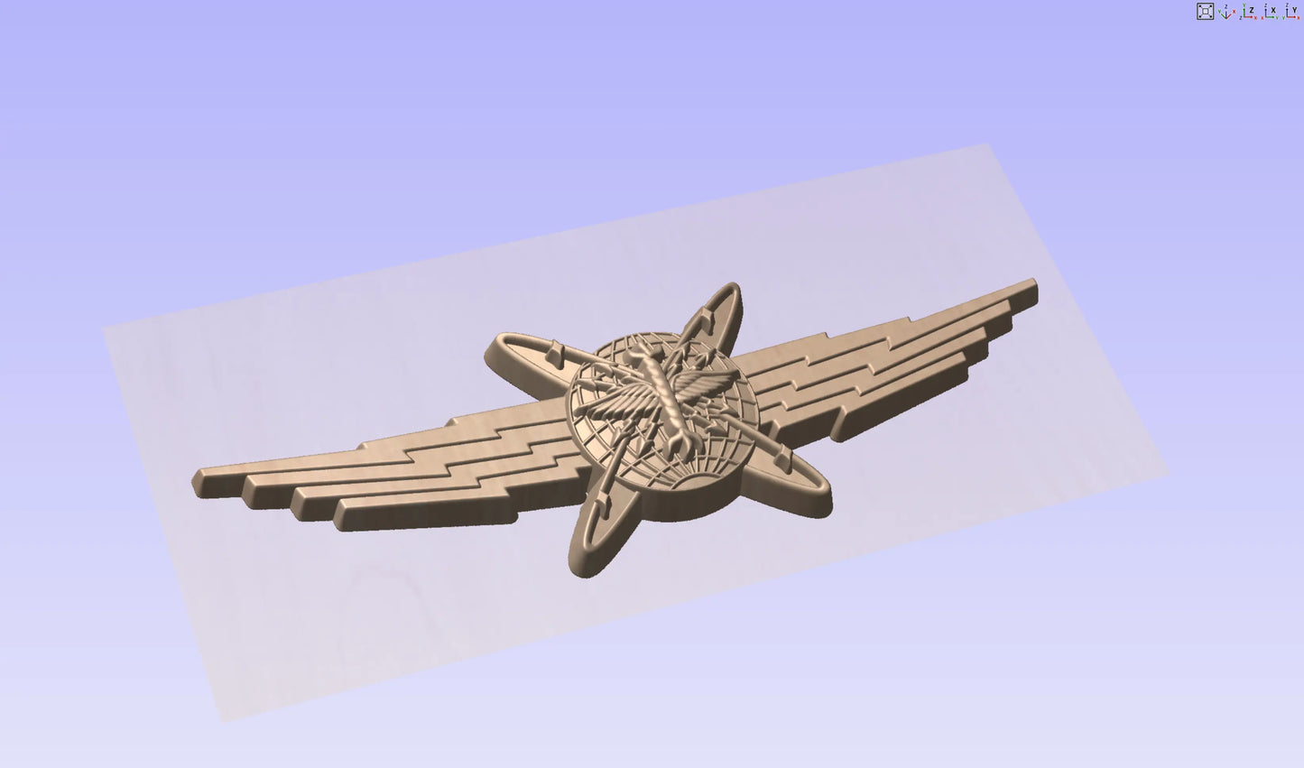 CNC File I US Air Force Basic Cyberspace Operator Badge Insignia 3D Model I  RathTech Design My Store