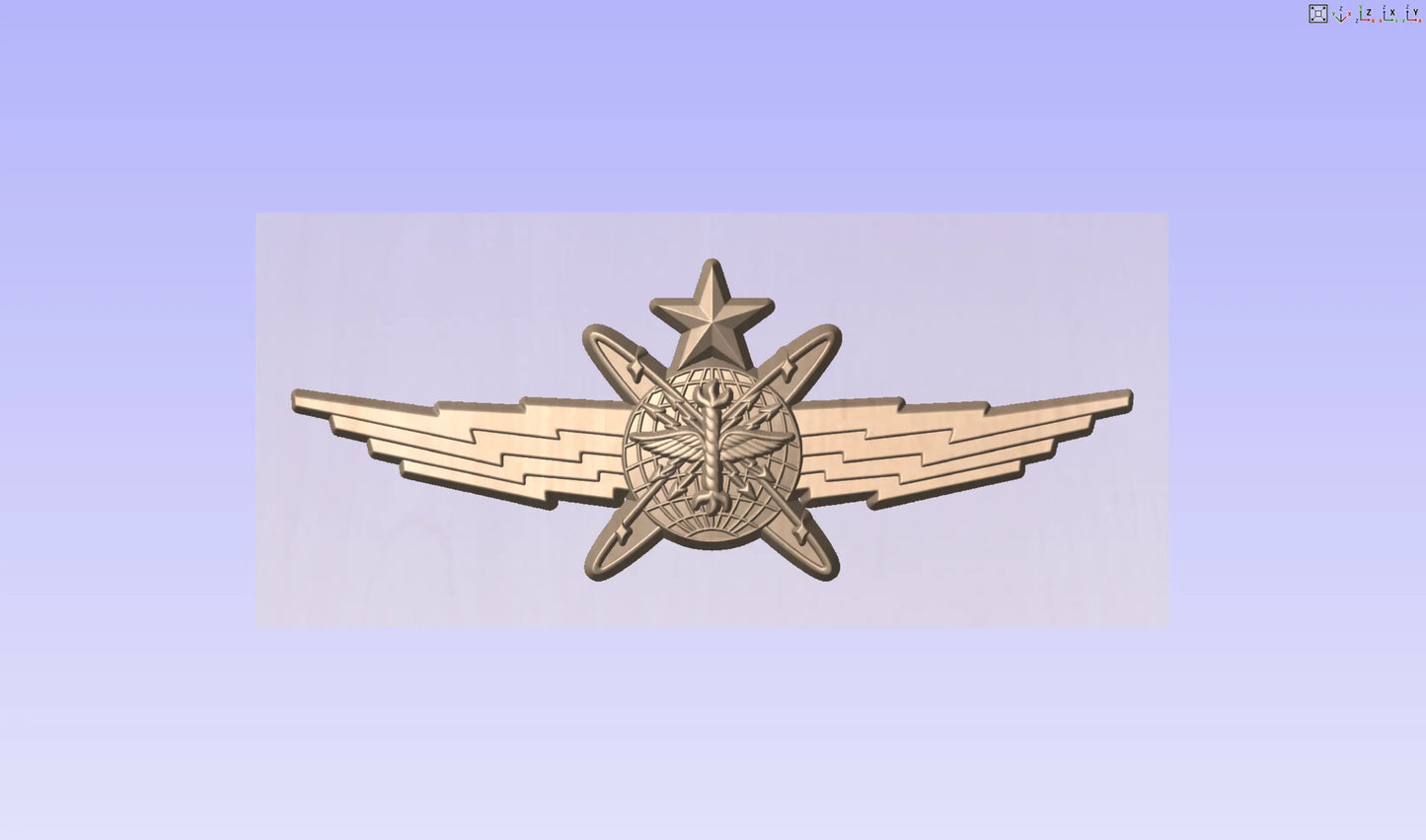 CNC File I US Air Force Senior Cyberspace Operator Badge Insignia 3D Model I  RathTech Design My Store