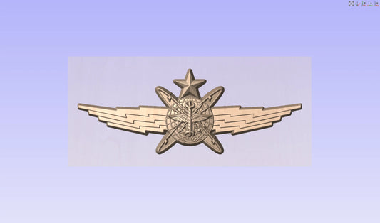 CNC File I US Air Force Senior Cyberspace Operator Badge Insignia 3D Model I  RathTech Design My Store