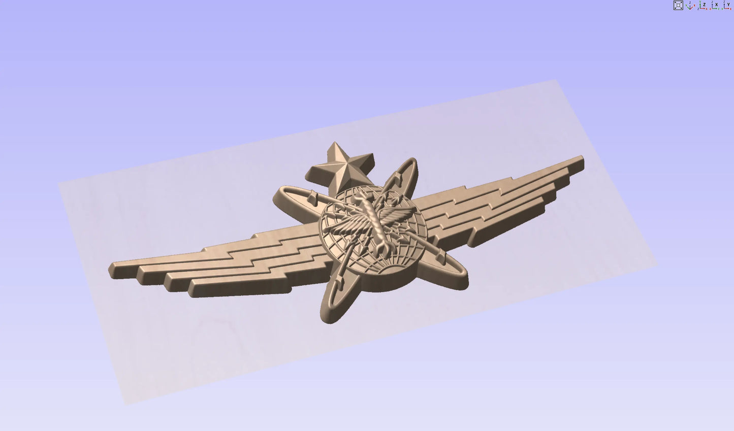 CNC File I US Air Force Senior Cyberspace Operator Badge Insignia 3D Model I  RathTech Design My Store