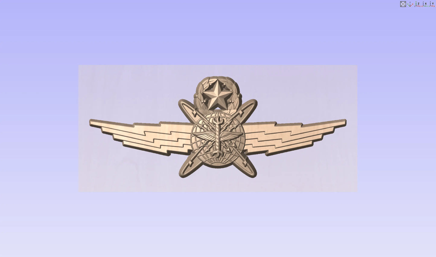 CNC File I US Air Force Master Cyberspace Operator Badge Insignia 3D Model I  RathTech Design My Store