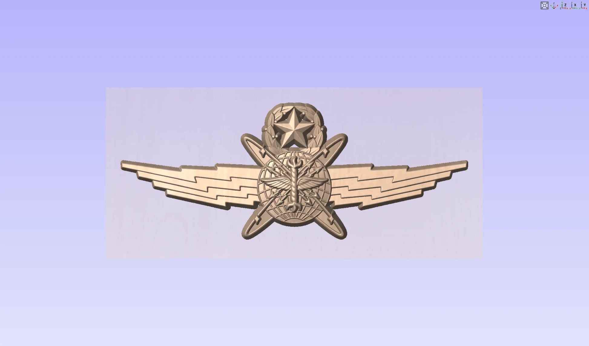 CNC File I US Air Force Master Cyberspace Operator Badge Insignia 3D Model I  RathTech Design My Store