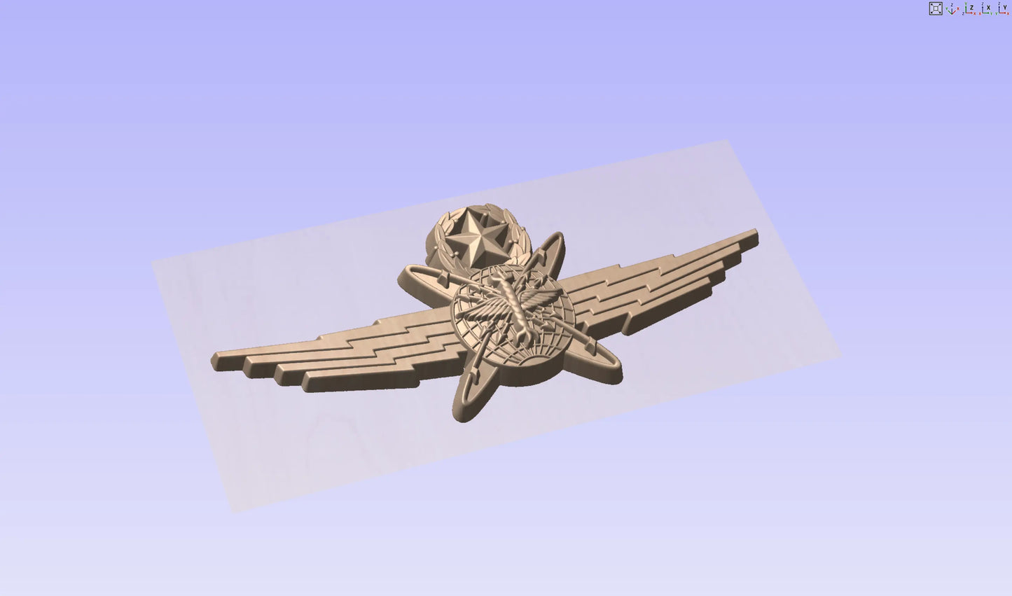 CNC File I US Air Force Master Cyberspace Operator Badge Insignia 3D Model I  RathTech Design My Store