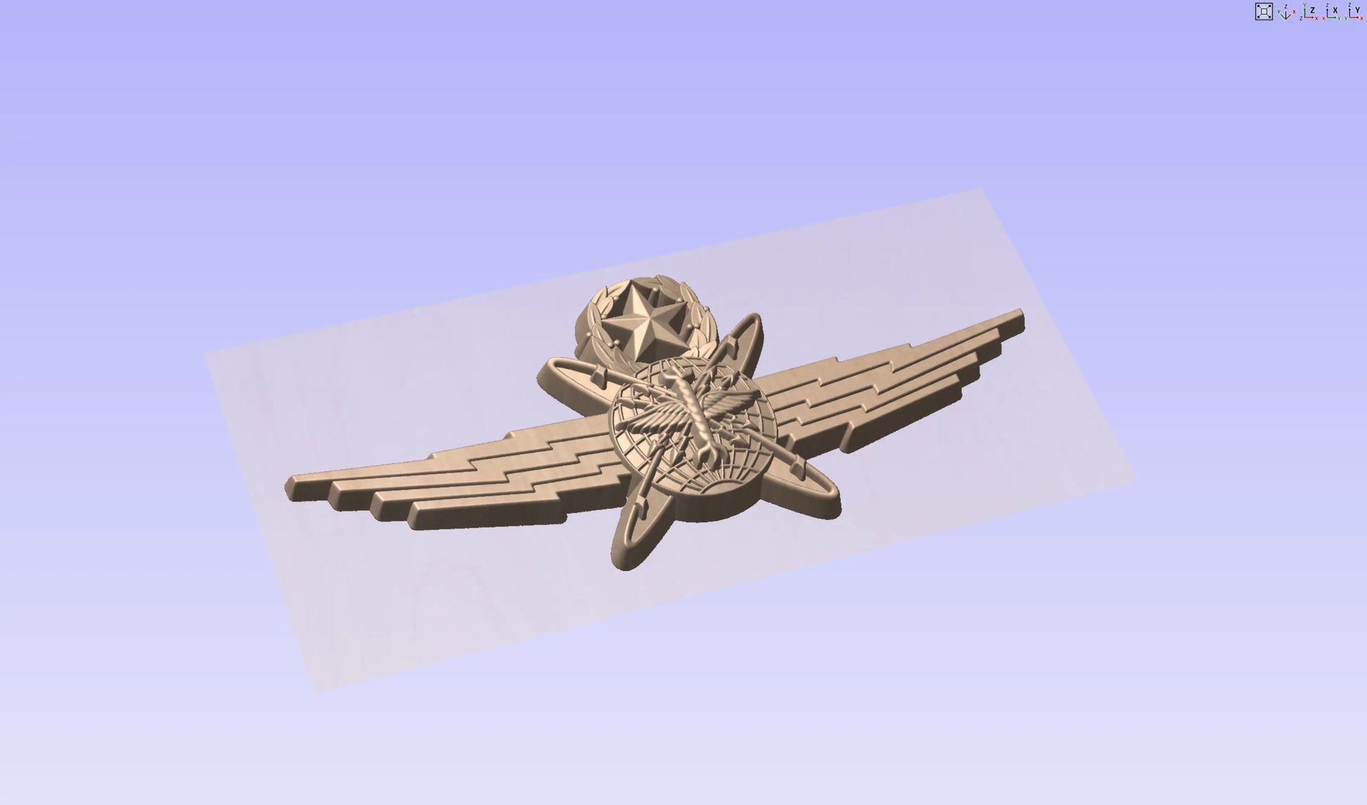 CNC File I US Air Force Master Cyberspace Operator Badge Insignia 3D Model I  RathTech Design My Store