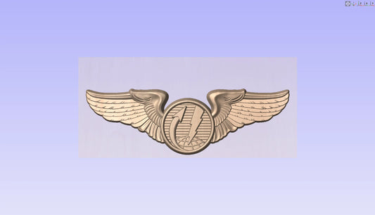 CNC File I US Air Force Remote Pilot Aircraft Wings Insignia 3D Model I  RathTech Design My Store