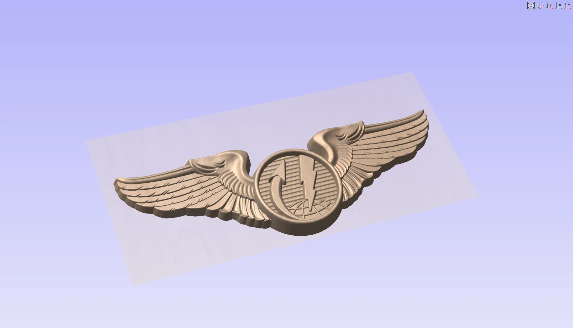 CNC File I US Air Force Remote Pilot Aircraft Wings Insignia 3D Model I  RathTech Design My Store