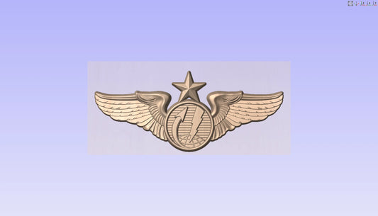 CNC File I US Air Force Senior Remote Pilot Aircraft Wings Insignia 3D Model I  RathTech Design My Store