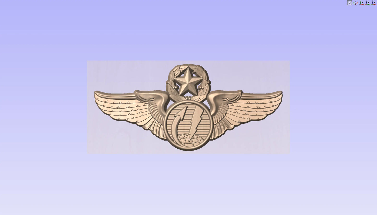 CNC File I US Air Force Master Remote Pilot Aircraft Wings Insignia 3D Model I  RathTech Design My Store