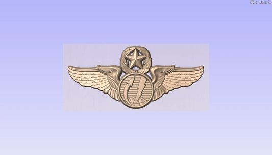 CNC File I US Air Force Master Remote Pilot Aircraft Wings Insignia 3D Model I  RathTech Design My Store