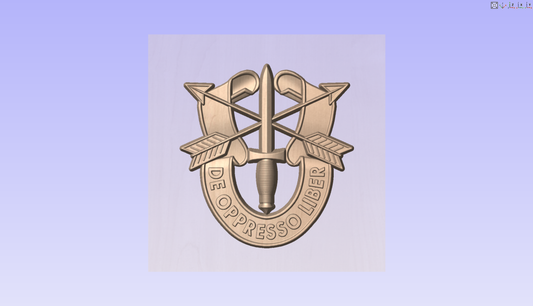 CNC File I  US Army Special Forces Insignia 3D Model I  RathTech Design My Store