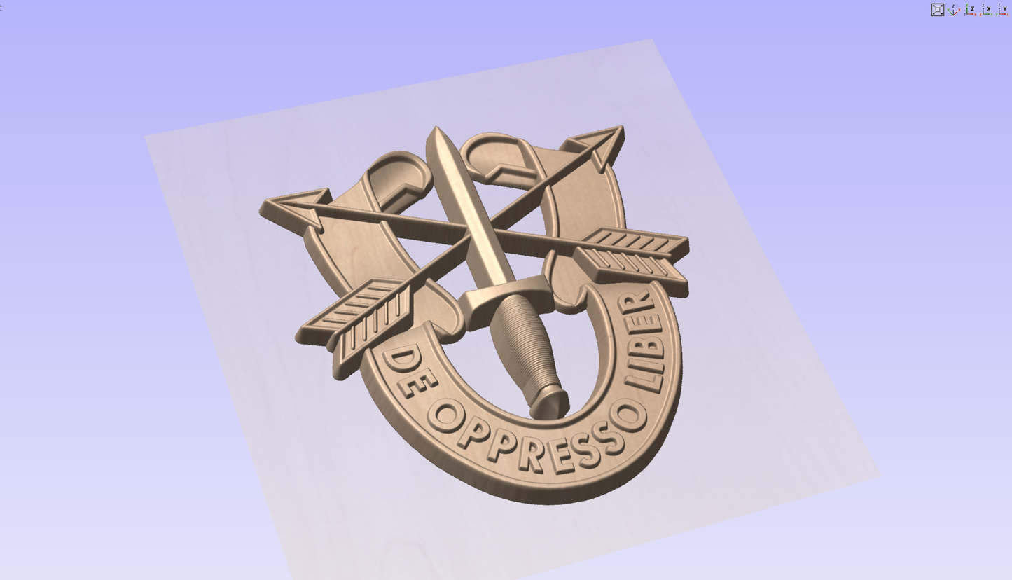 CNC File I  US Army Special Forces Insignia 3D Model I  RathTech Design My Store
