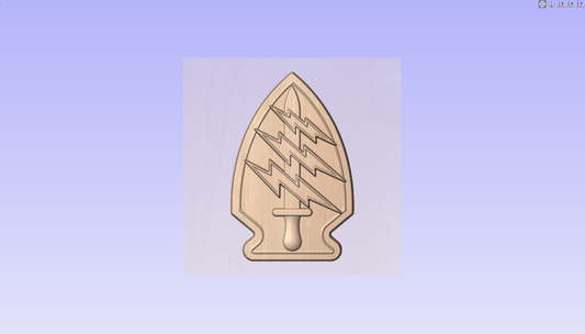 CNC File I  US Army Special Forces Command Patch 3D Model I  RathTech Design My Store