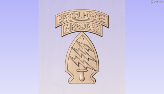 CNC File I  US Army Special Forces Command Patch Version 2 3D Model I  RathTech Design My Store
