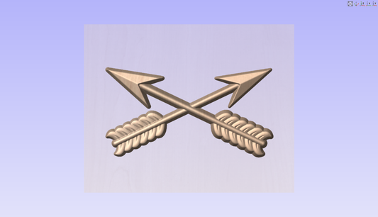 CNC File I  US Army Special Forces Collar Branch Insignia 3D Model I  RathTech Design My Store