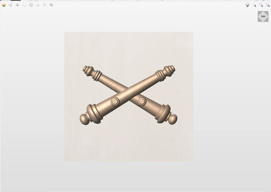 CNC File I US Army Field Artillery Insignia 3D Model I RathTech Design My Store