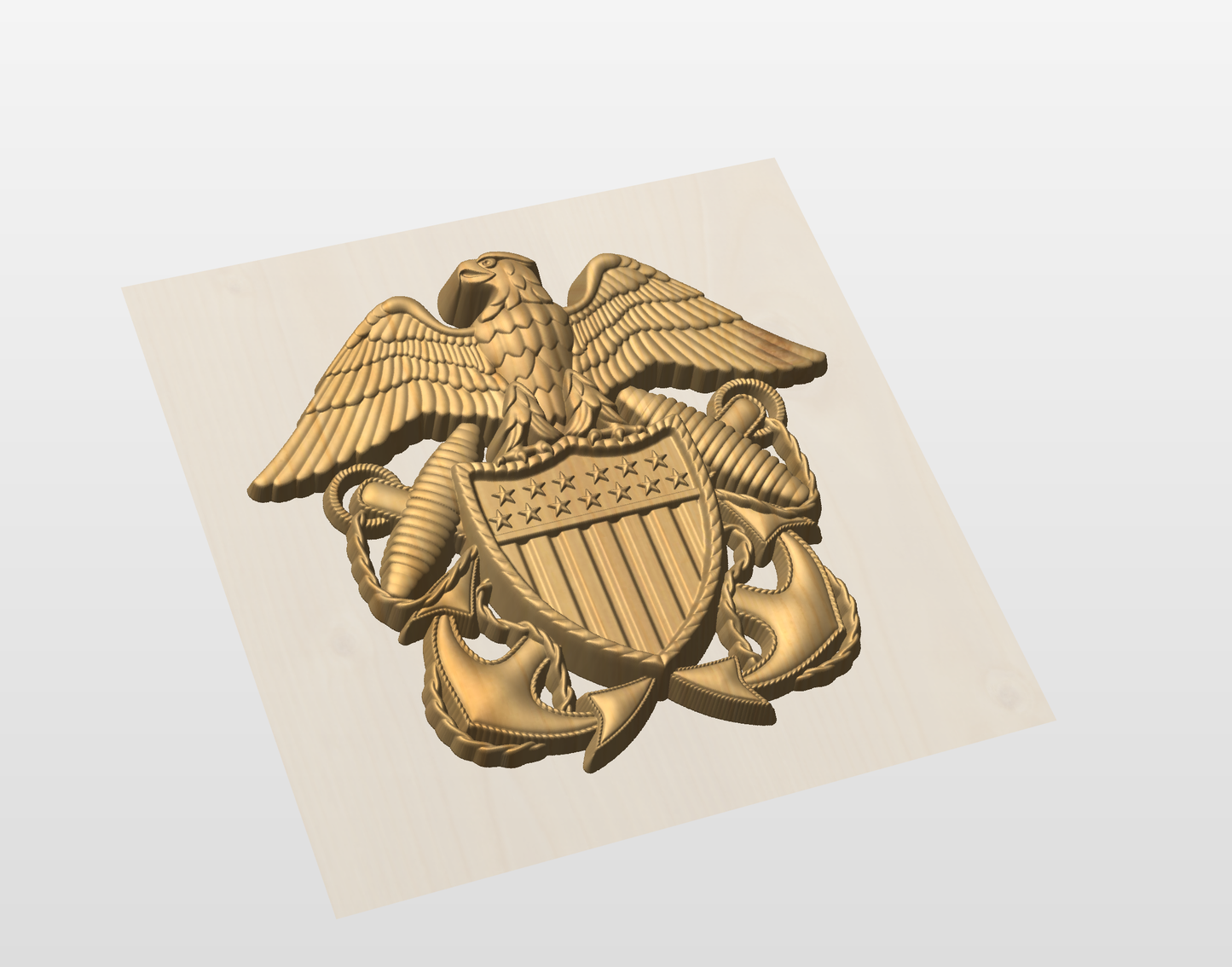 CNC File I  US Navy Officer Insignia 3D Model I  RathTech Design My Store