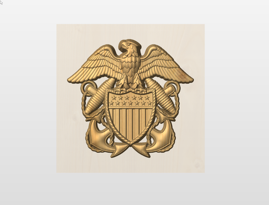 CNC File I  US Navy Officer Insignia 3D Model I  RathTech Design My Store