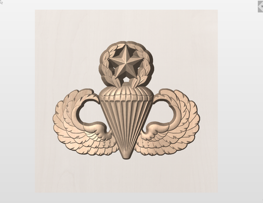 CNC File I  Master Parachutist Badge 3D Model I RathTech Design My Store