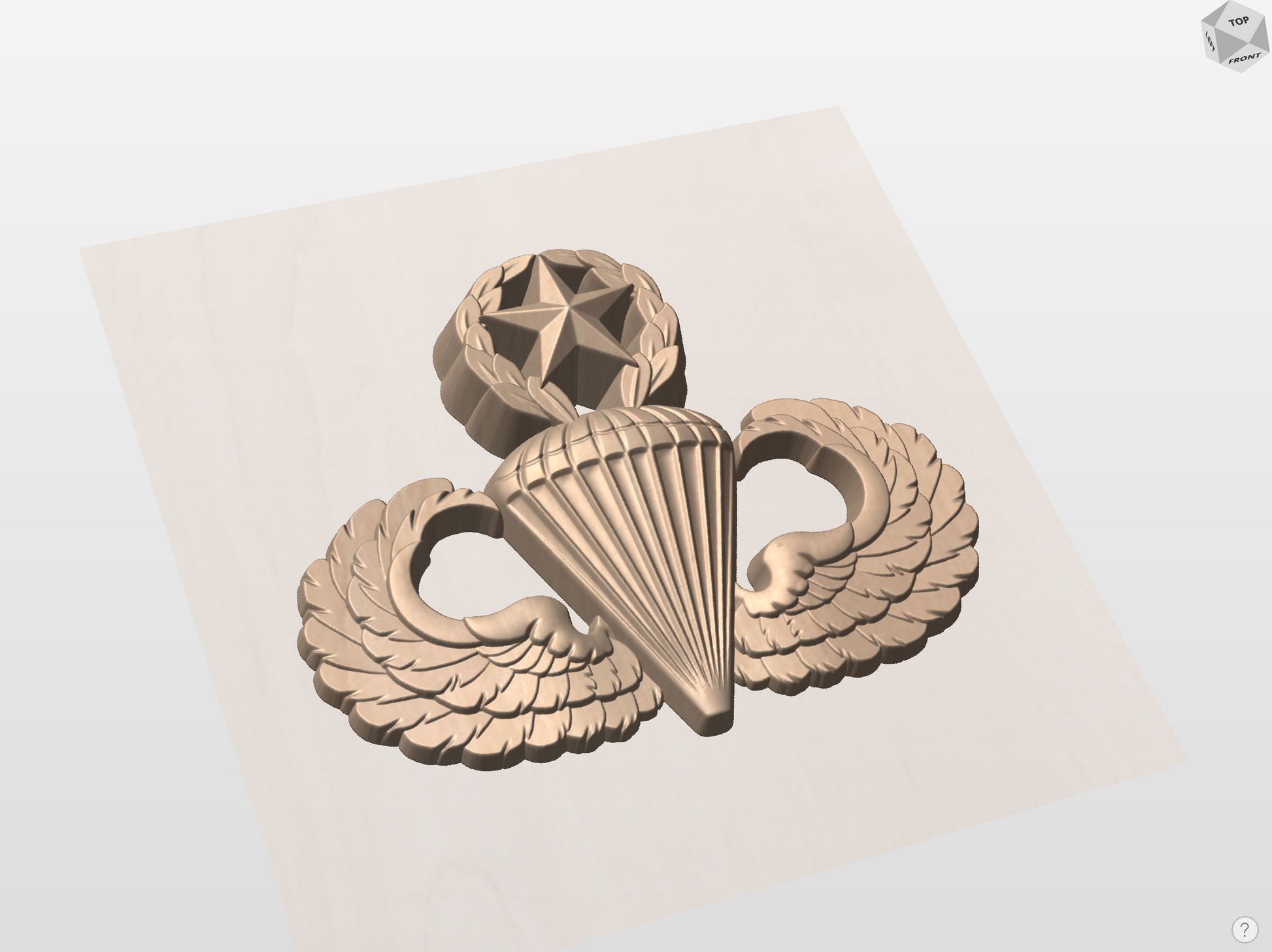 CNC File I  Master Parachutist Badge 3D Model I RathTech Design My Store